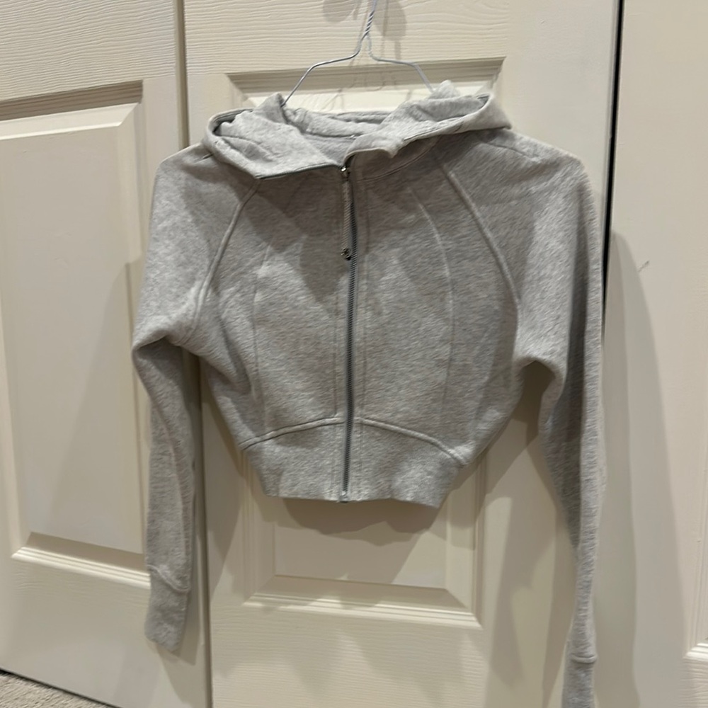 lululemon athletica Gray Cropped Hoodie